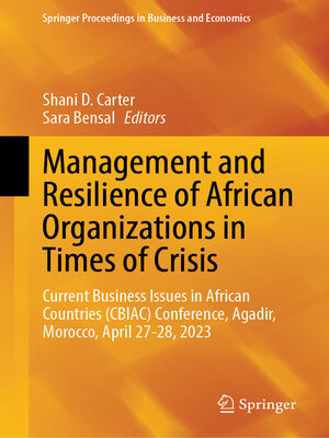 cover image of Management and Resilience of African Organizations in Times of Crisis